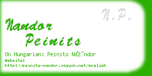 nandor peinits business card